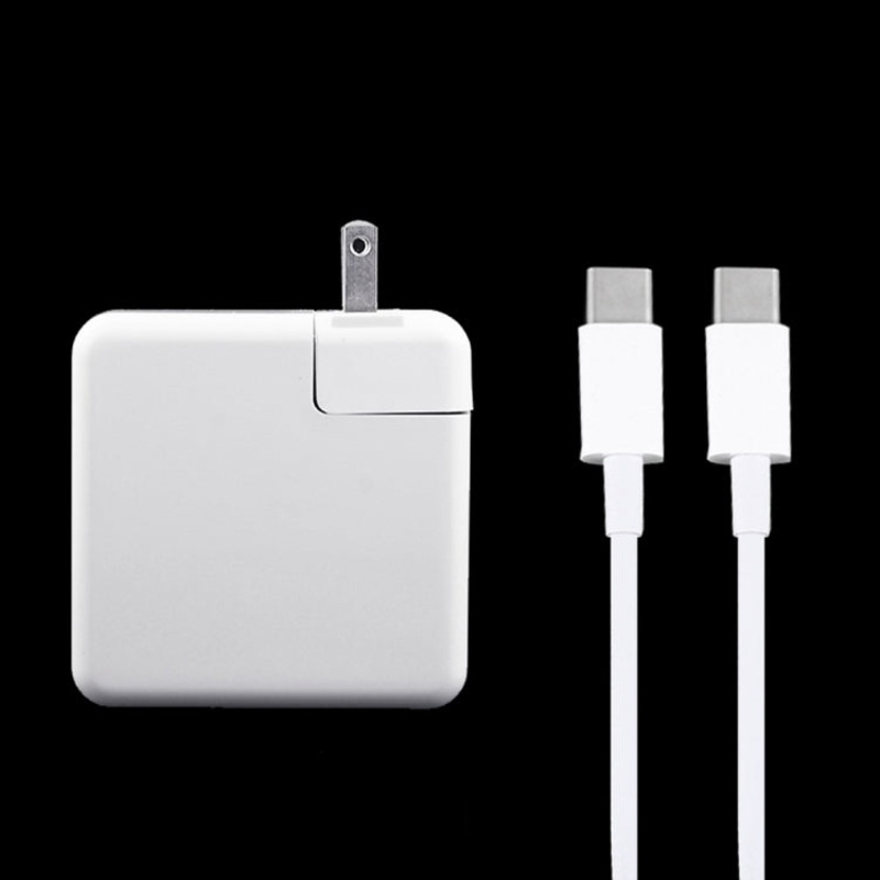 61W USB-C / Type-C Power Adapter with 2m USB Type-C Male to USB Type-C Male Charging Cable, For iPhone, Galaxy, Huawei, Xiaomi, LG, HTC and Other Smart Phones, Rechargeable Devices, US Plug