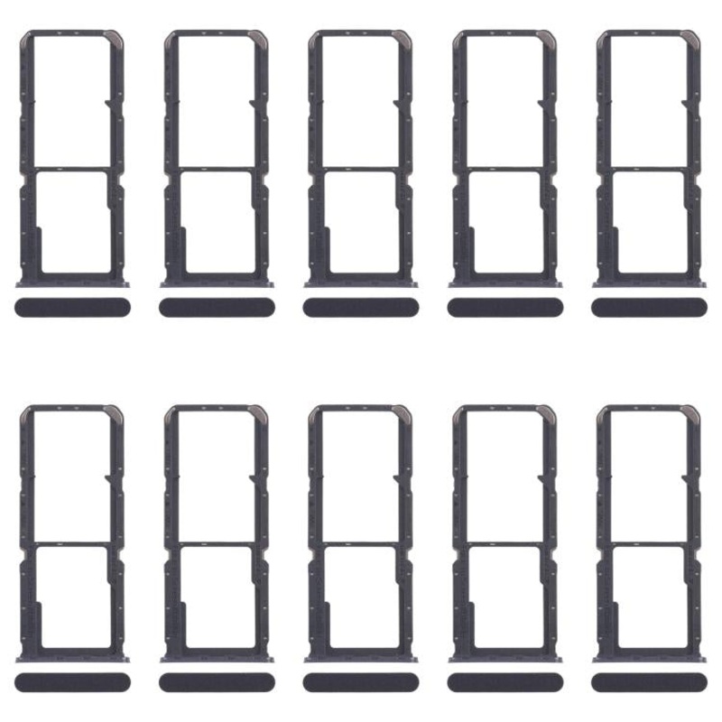 For OPPO A60 4G CPH2631 10pcs Original SIM Card Tray + SIM Card Tray + Micro SD Card Tray (Black)