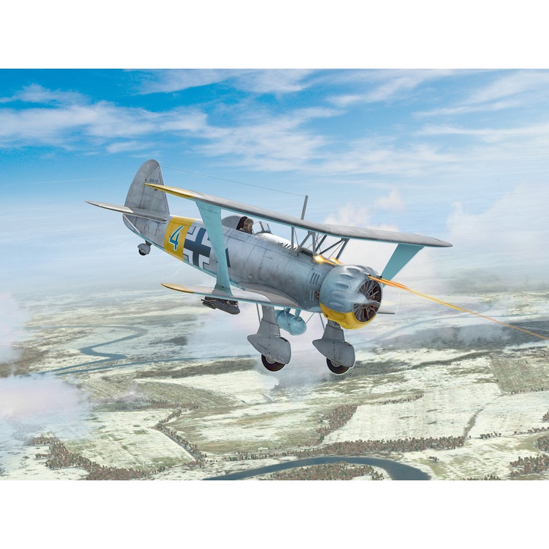 ICM Hs 123A-1 (Late) WWII German Attack Aircraft