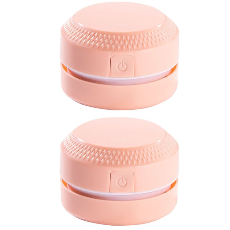 2PCS Desktop Mini Vacuum Cleaner Rubber Confetti Keyboard Cleaner(Pink)