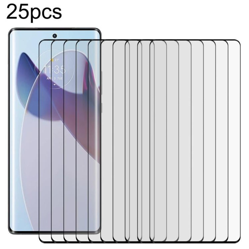 For Motorola Moto X30 Pro 5G 25pcs Full Glue 9H HD 3D Curved Edge Tempered Glass Film(Black)