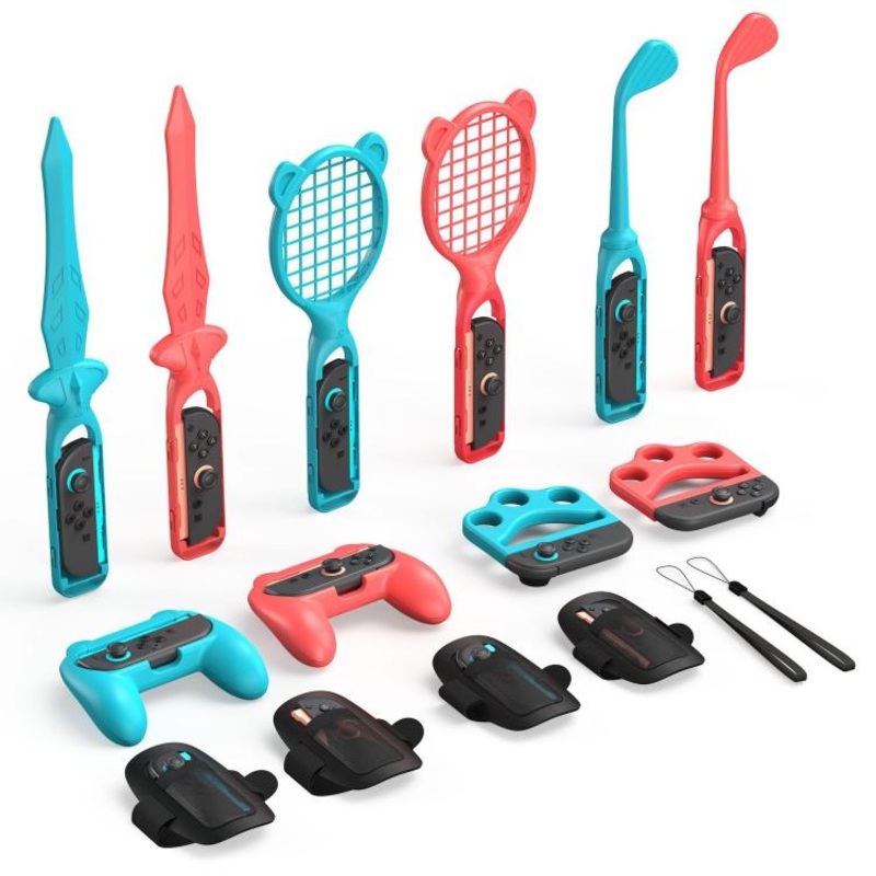For Nintendo Switch 2 14 In 1 STARTRC GAMES Gamepad Sport Set Fencing Tennis Racket Racing Steering Wheel