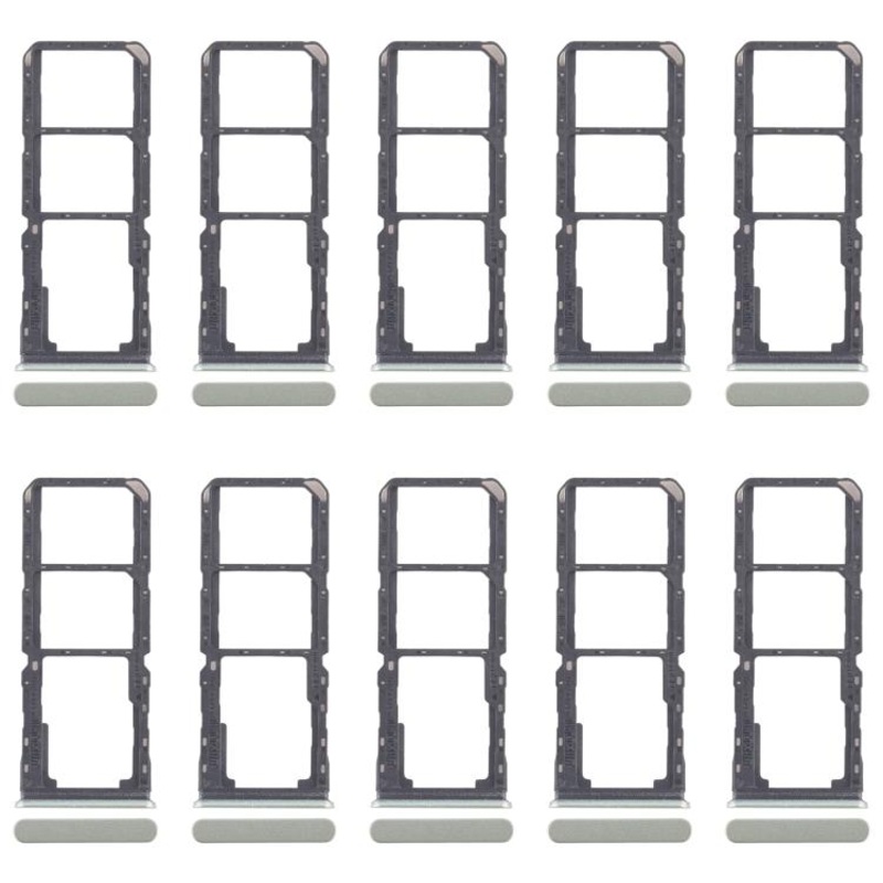For Realme 11x 5G RMX3785 10pcs Original SIM Card Tray + SIM Card Tray + Micro SD Card Tray (Green)