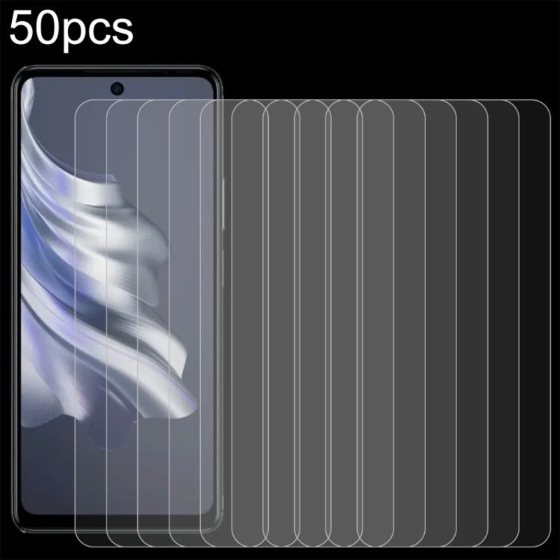 For Tecno Spark 20 Pro 50pcs 0.26mm 9H 2.5D Tempered Glass Film