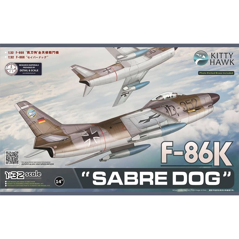 Kitty Hawk 1/32 F-86K Sabre Dog Model Kit