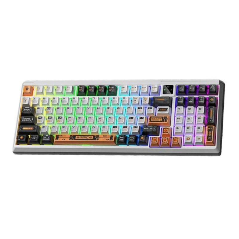 LANGTU T98 Bluetooth / Wireless / Wired Triple-Mode Mechanical Keyboard Hot-Swappable Full N-Key Rollover Gaming Keyboard, Style: Battlefield Pioneer Starbreaker Switch 10000mAh