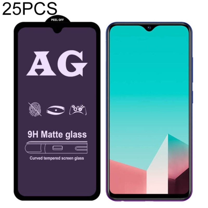 25 PCS AG Matte Anti Blue Light Full Cover Tempered Glass For Vivo Y17 & Y3