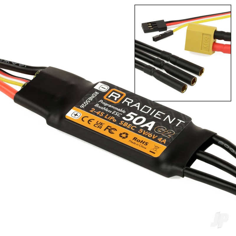 50A G2 ESC / SBEC (2-4 Cells)