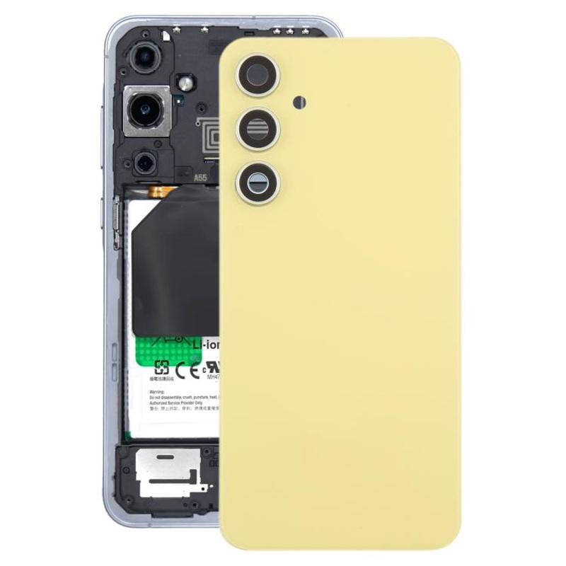 For Samsung Galaxy A35 SM-A356B OEM Back Cover with Camera Lens Cover(Yellow)