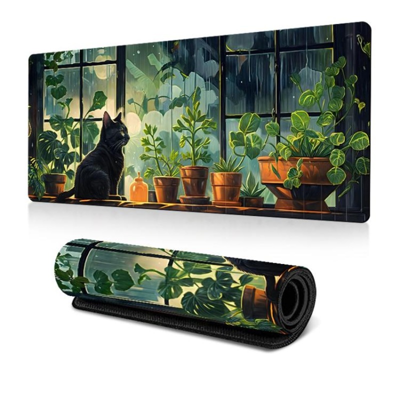 Frog Mouse Pad Cute Green Desk Mat With Non-Slip Rubber Base For Computer Laptop 300x600x2mm(Pattern 4)