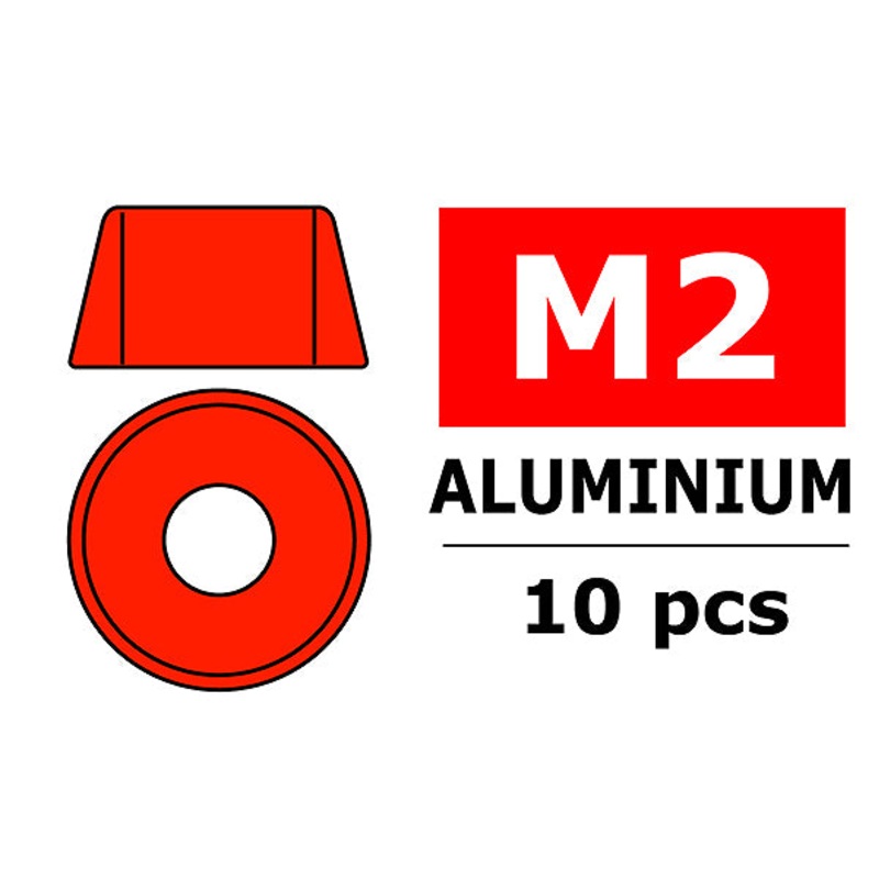 TEAM CORALLY ALUMINIUM WASHER FOR M2 SOCKET HEAD SCREWS O C-3214-20-5