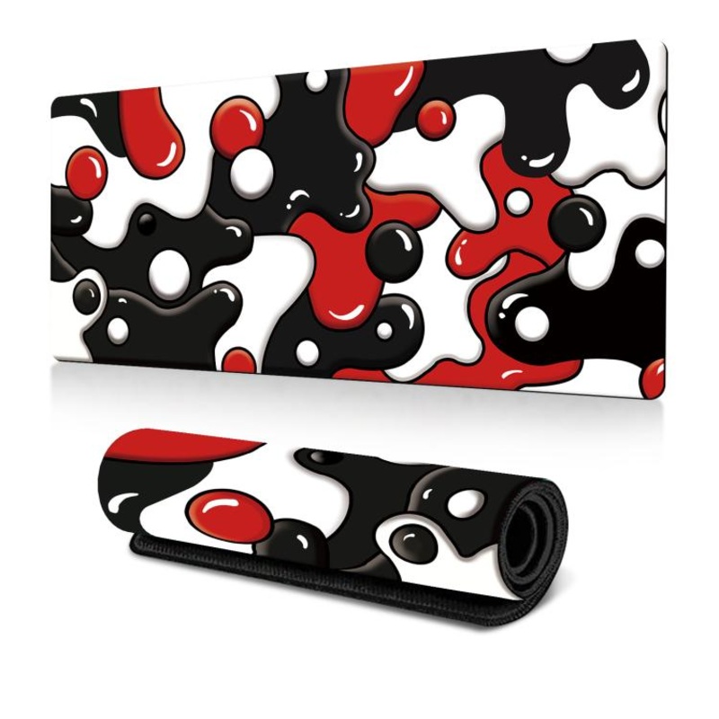 Abstract Fluid Color Blending Mouse Pad Non-Slip Rubber Desk Mat For Office, Gaming 300x700x2mm(No.1)