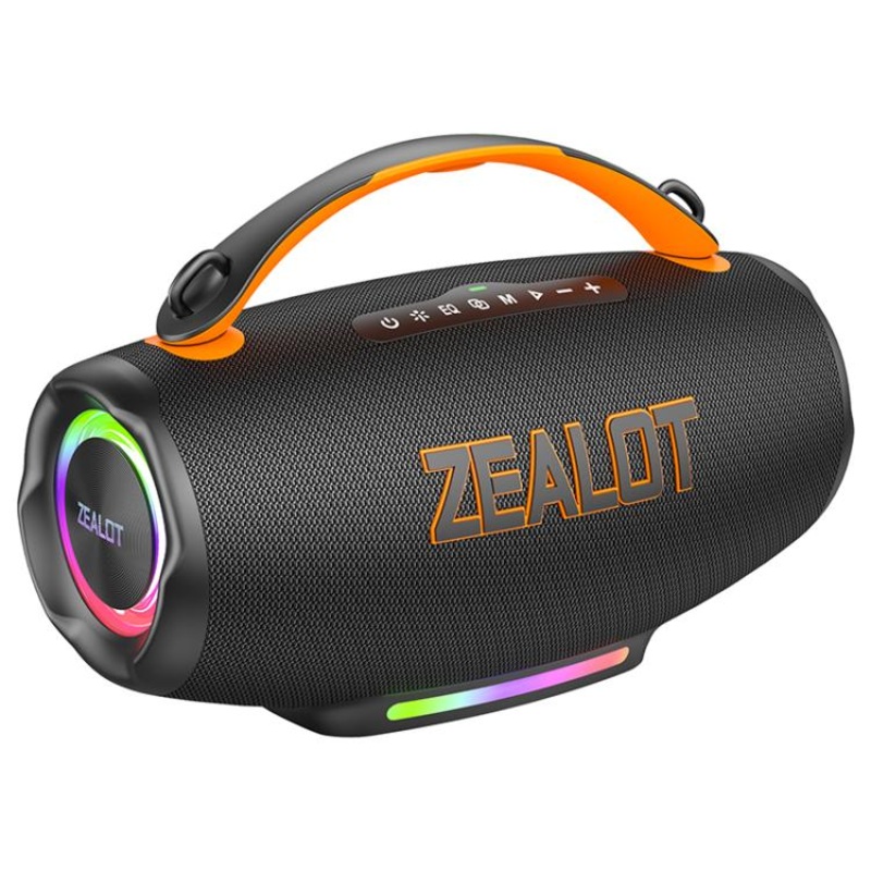 Zealot S167 100W Portable Handheld Outdoor RGB Bluetooth Speaker(Black)