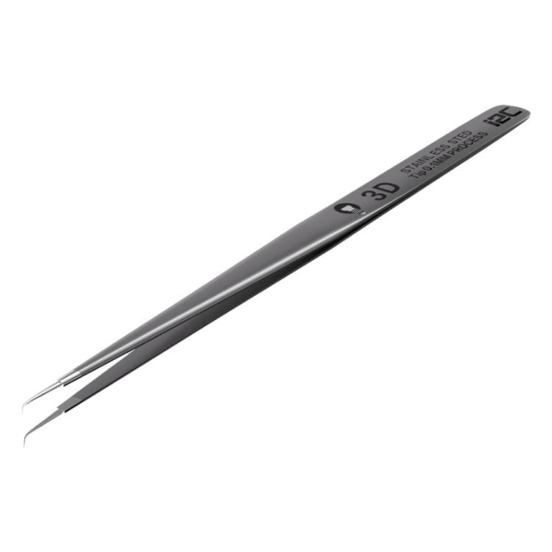 i2C NS Series Super Alloy High Precision Stainless Steel Super Hard Extra Tip Flying Wire Tweezers, Model:NS-04 Bend Tip