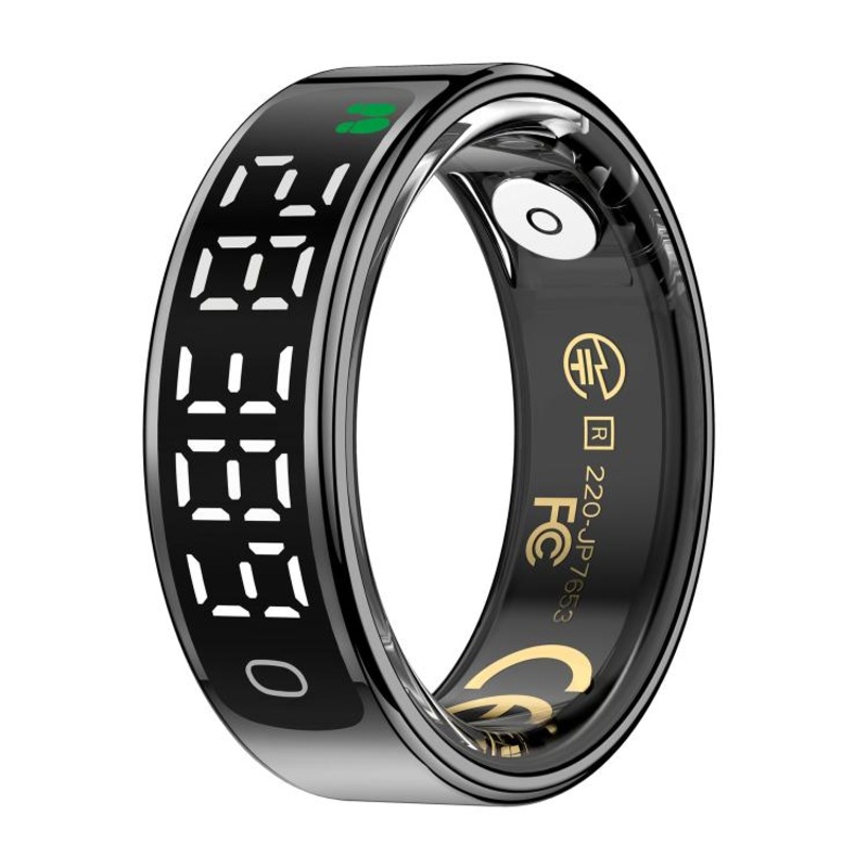 R13 SIZE 8 Smart Ring, Support Heart Rate / Blood Oxygen / Sleep Monitoring / Motion Sensing Game(Black)