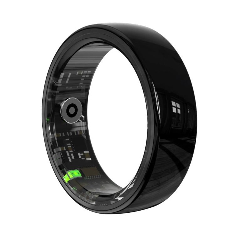 R12 SIZE 11 Smart Ring, Support Heart Rate / Blood Oxygen / Sleep Monitoring / Female Health(Black)
