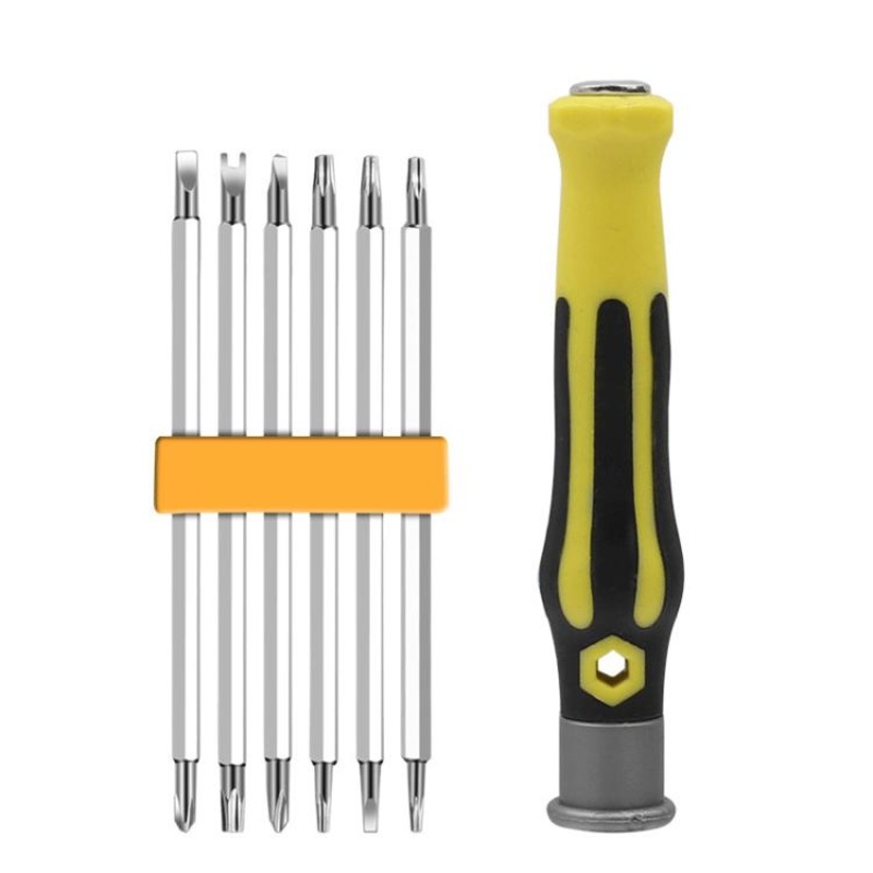 10pcs Household Special-shaped Multi-function Disassembly Repair Screwdriver(6 in 1 Bagged)