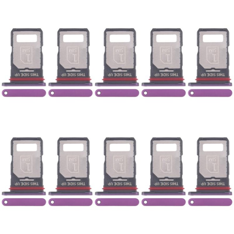 For Motorola Edge 60 Pro 10pcs Original SIM Card Tray + SIM Card Tray (Purple)