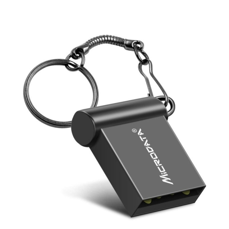 MiCRODATA 4GB USB 2.0 Computer and Car Two-use Mini Metal U Disk (Black)