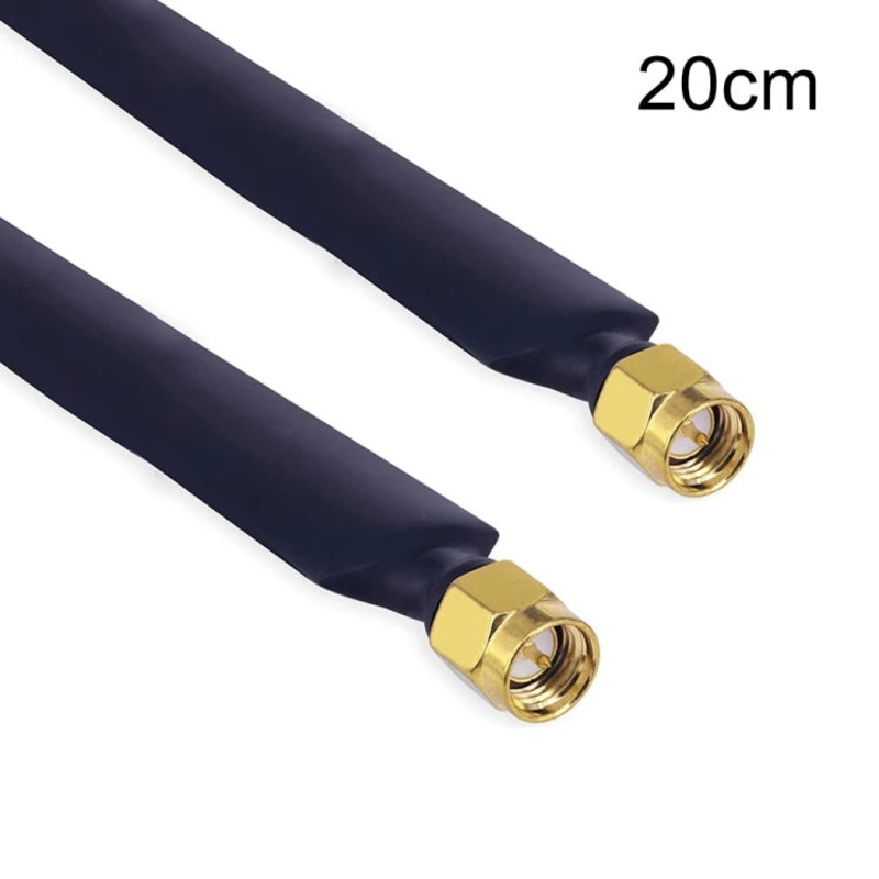 SMA Male To Male Fiberglass Antenna Through Wall Adapter Cable Flat Window Cable(20cm)