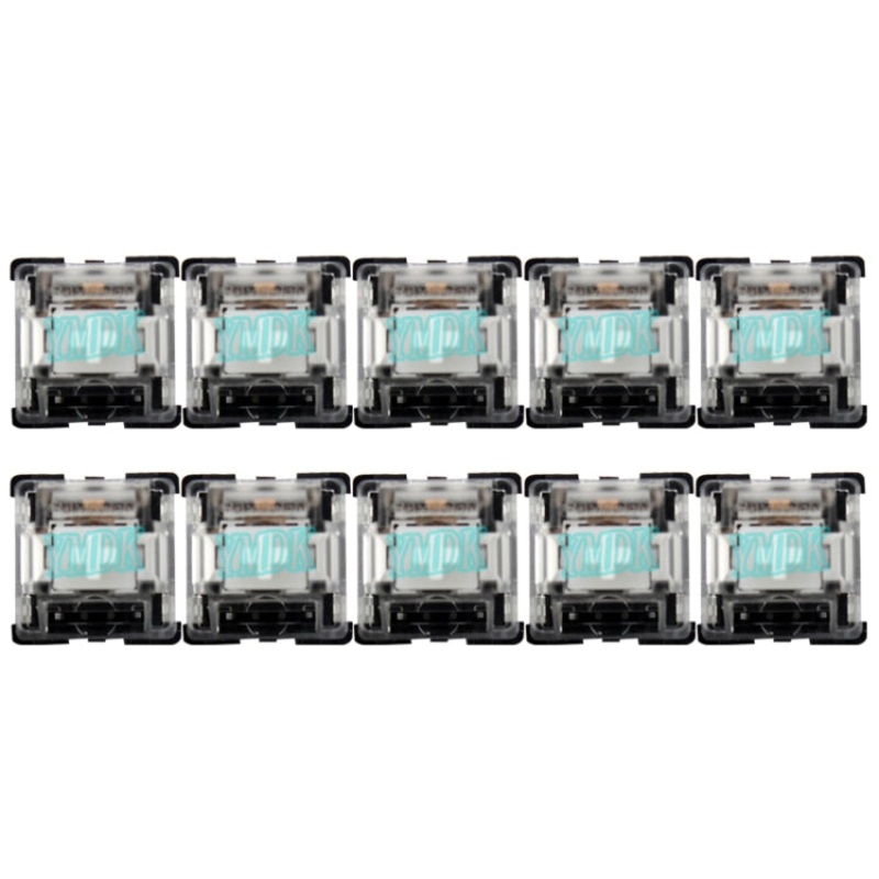 10 PCS Gateron G Shaft Black Bottom Transparent Shaft Cover Axis Switch, Style: G3 Foot (White Shaft)