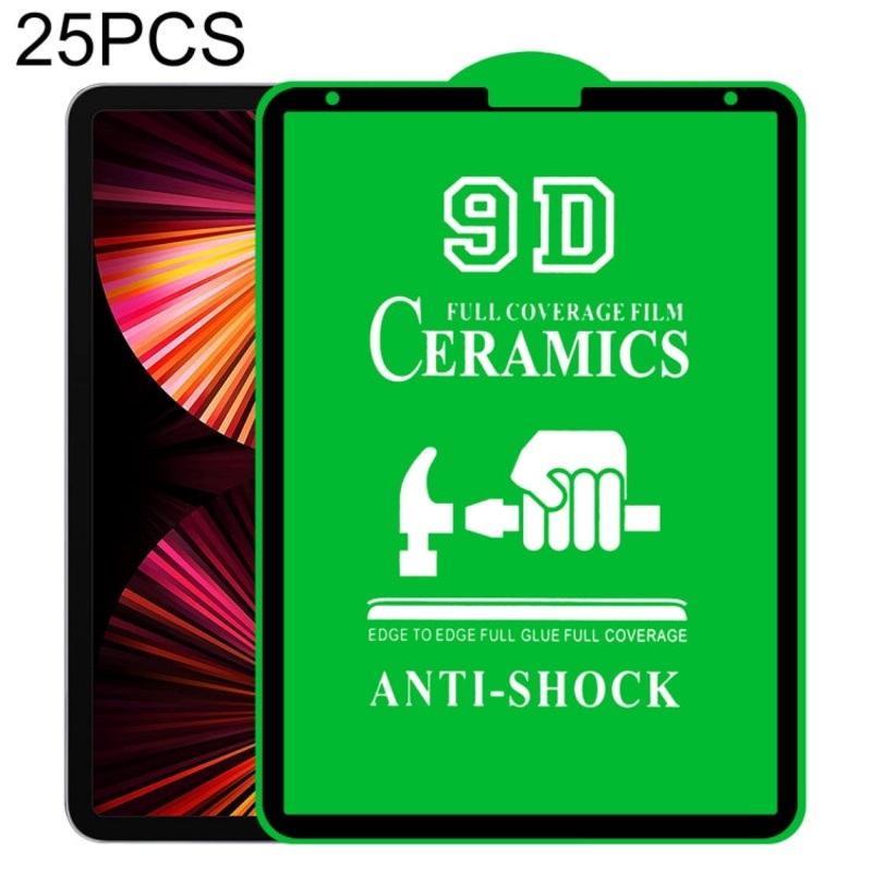25 PCS 9D Full Screen Full Glue Ceramic Film For iPad Pro 11 2021