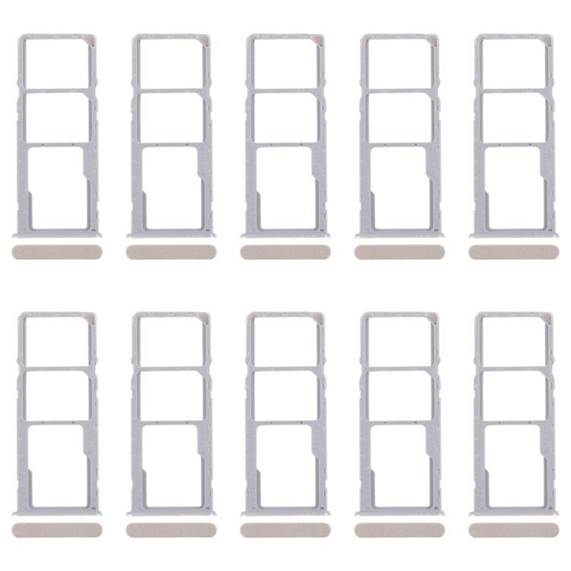 For Realme Narzo N53 4G 10pcs Original SIM Card Tray + SIM Card Tray + Micro SD Card Tray (Gold)