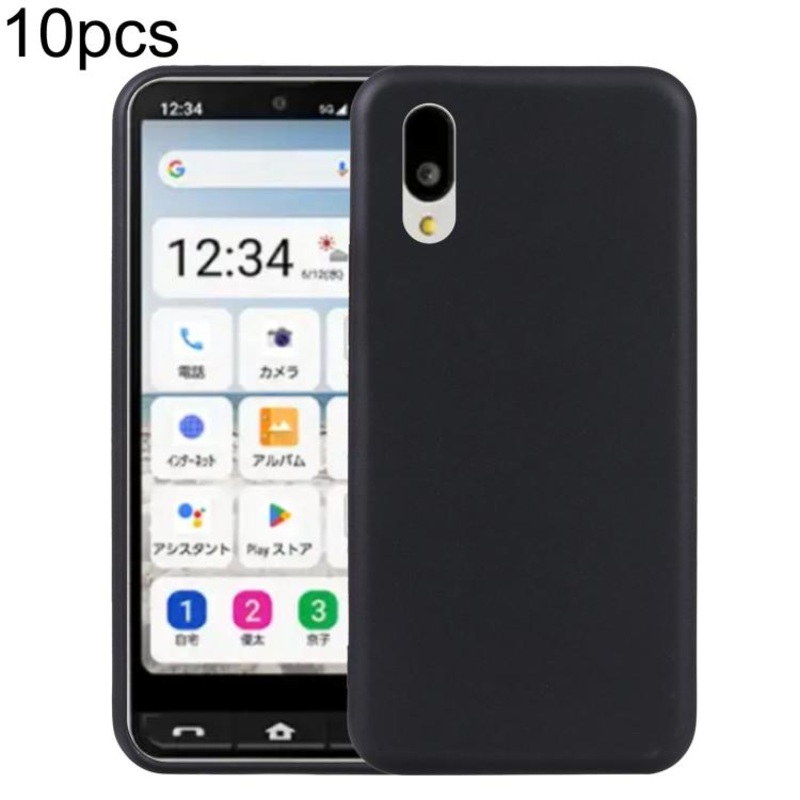 For Sharp Basio Active3 10pcs TPU Phone Case(Black)