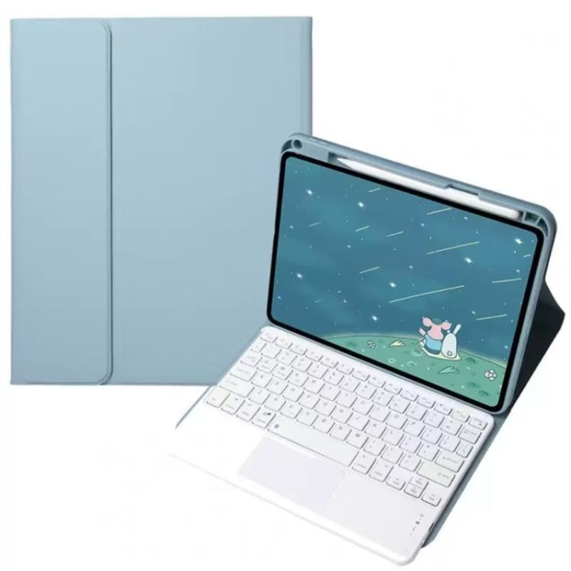 For Xiaomi Pad 7S Pro 12.5 Tablet Folio with Bluetooth Keyboard(Dusty Blue)