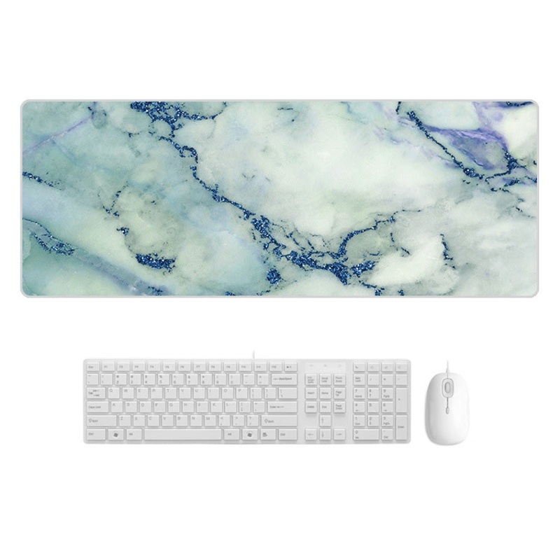 400x900x2mm Marbling Wear-Resistant Rubber Mouse Pad(Blue Crystal Marble)