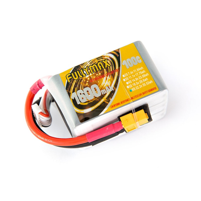 Overlander Fullymax 1600mAh 22.2V 6S 100C FPV LiPo Battery
