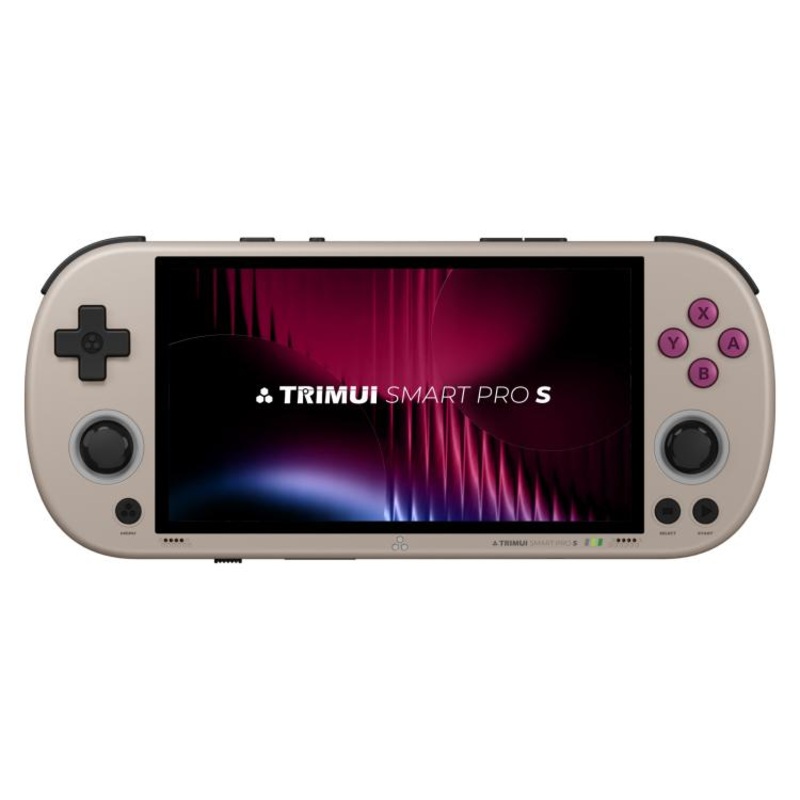 Trimui Smart Pro S Handheld Game Console 4.96-Inch IPS Screen TMR Joystick Allwinner A523 Processor 128G(Gray)