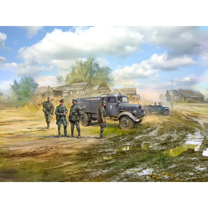 Army Group Centre Summer 1941 (Kfz.1 Car Typ L3000S Truck & 8 Figures)
