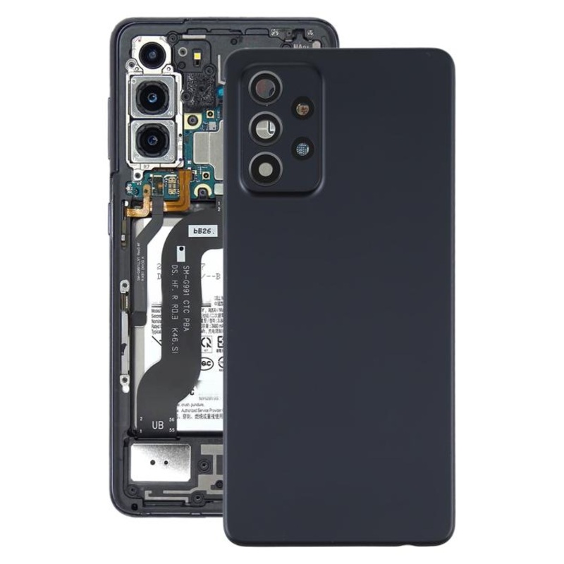 For Samsung Galaxy A52 5G / A52 4G Battery Back Cover with Camera Lens Cover (Black)