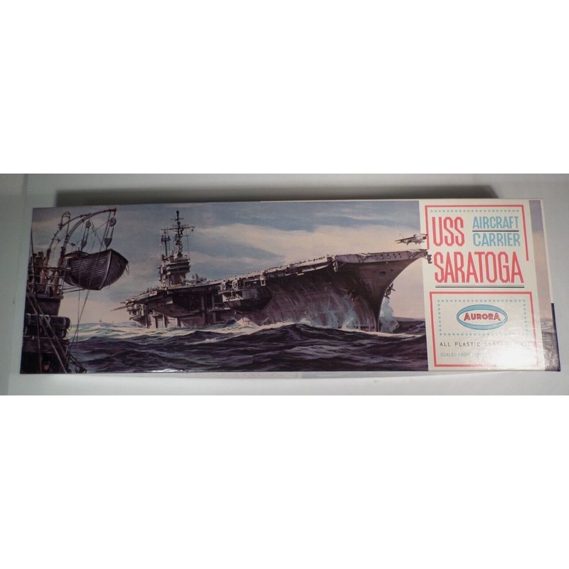 Vintage 1969 Aurora USS Saratoga Model Kit - Approx 545mm Long 702-249