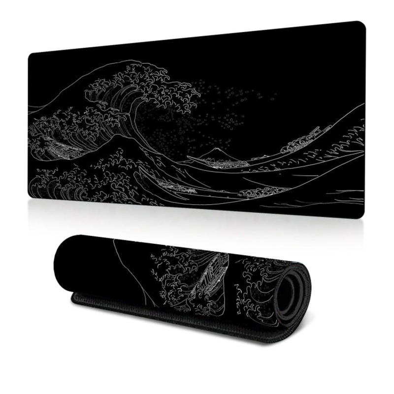 400x900x2mm Big Wave Gaming Mouse Pad Non-Slip Rubber Desk Mat(No.1)