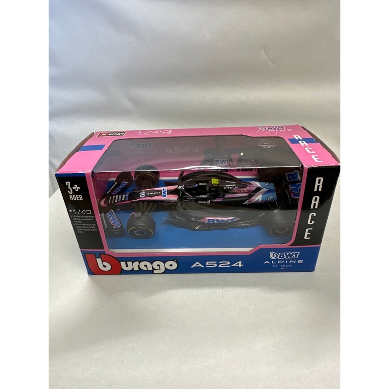 Bburago 1/43 A524 10 Pierre Gasly 2024 B18-60039PG
