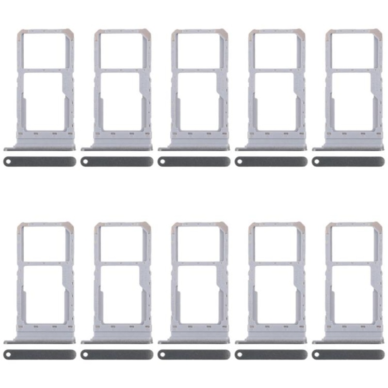 For Realme 12x India 5G RMX3998 10pcs Original SIM Card Tray + SIM Card Tray / Micro SD Card Tray (Dark Green)