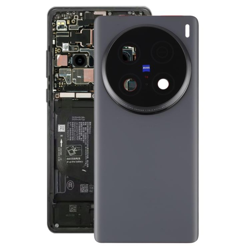 For vivo X100 Ultra 5G V2366GA V2366HA Original Back Cover with Camera Lens Cover(Black)