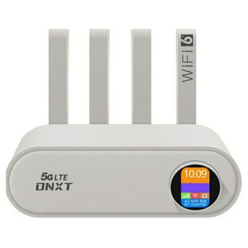 WR860-E With SIM Card Slot Wireless Repeater 4 Antennas 4 Ethernet Ports 4G LTE WiFi 6 Router, Color:White(EU Plug)