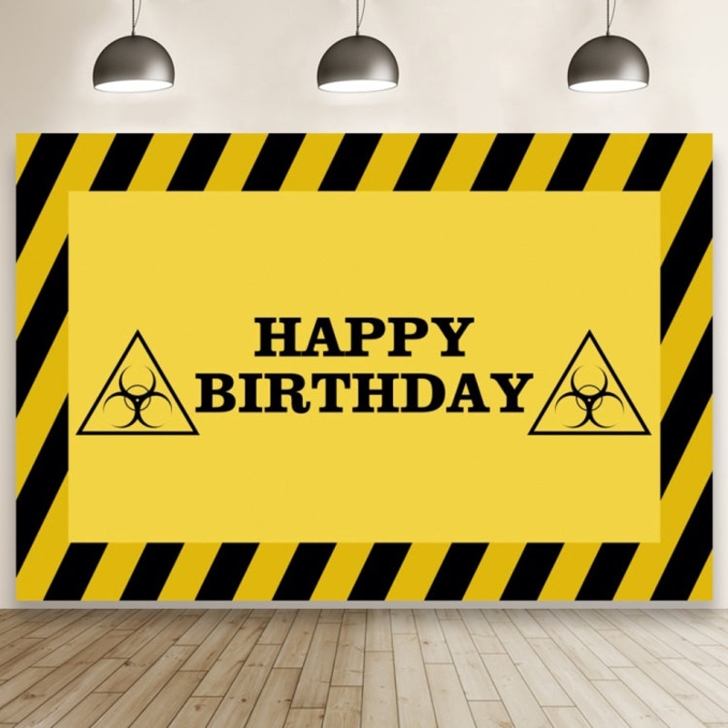 1.5m x 1m Construction Vehicle Series Happy Birthday Photography Background Cloth(Mdm07792)
