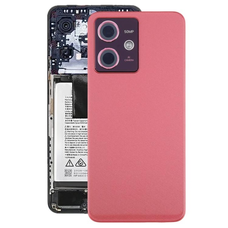 For HMD Crest Original Back Cover with Camera Frame(Red)