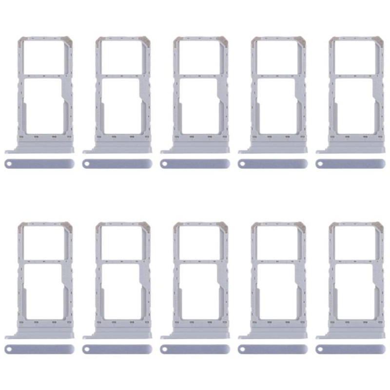 For Realme 12x India 5G RMX3998 10pcs Original SIM Card Tray + SIM Card Tray / Micro SD Card Tray (Blue)