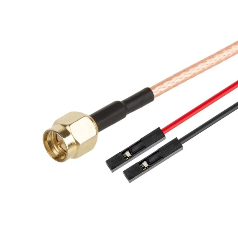 SMA Male To Dual DuPont Female RG316 RF Test Extension Adapter Cable(0.5m)