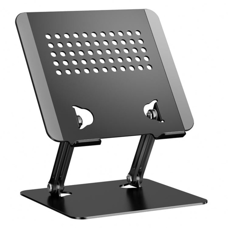 0031 For Laptop / Tablet Cooling Metal Support Adjustable Height Angle Desktop Stand(Black)