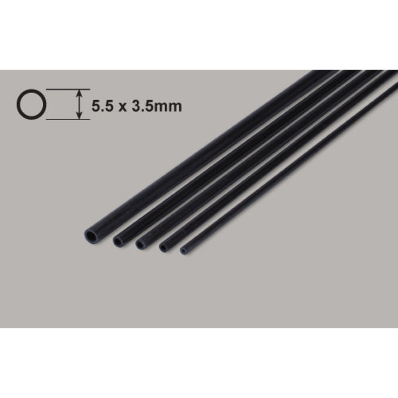 Carbon Fibre Tube 5.5x3.5x1000mm W-CT551000