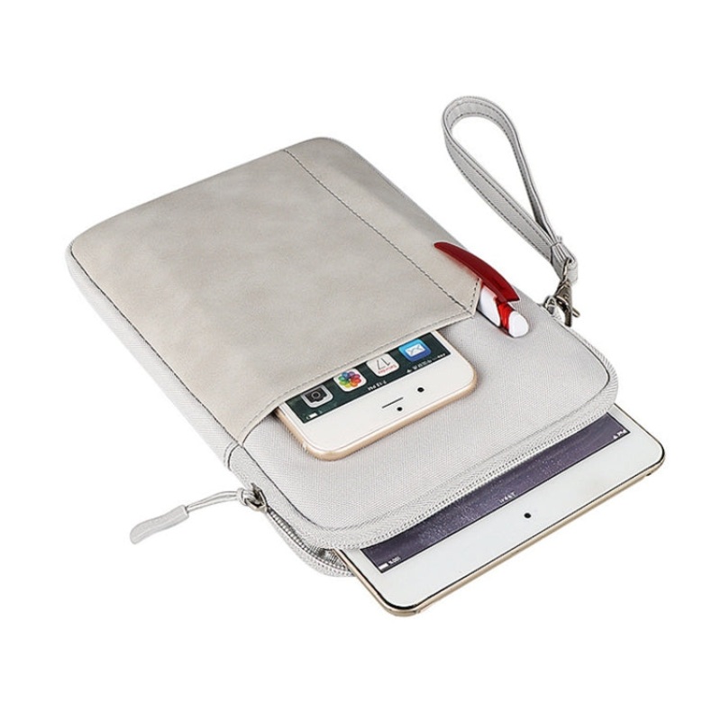 For 8 inch or Below Tablet ND00S Felt Sleeve Protective Case Inner Carrying Bag(Light Grey)