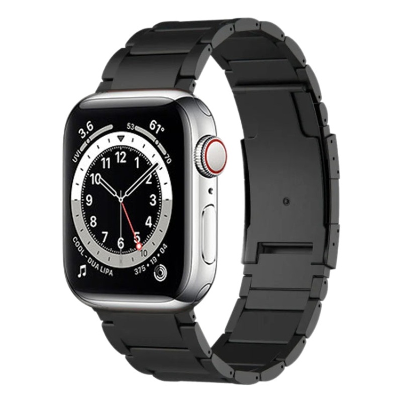 For Apple Watch Series 6 44mm Titanium Metal Watch Band(Black)