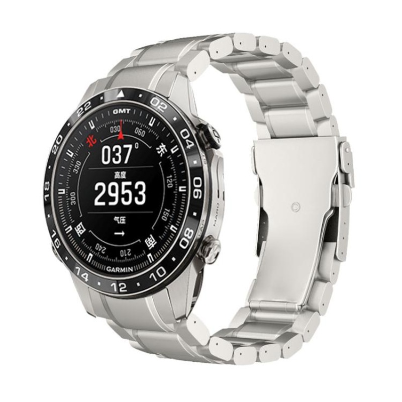 For Garmin 22mm Curved Safety Buckle Titanium Alloy Quick Release Watch Band(Titanium)