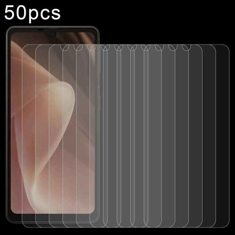 For Sharp Aquos Sense 7 Plus 50pcs 0.26mm 9H 2.5D Tempered Glass Film